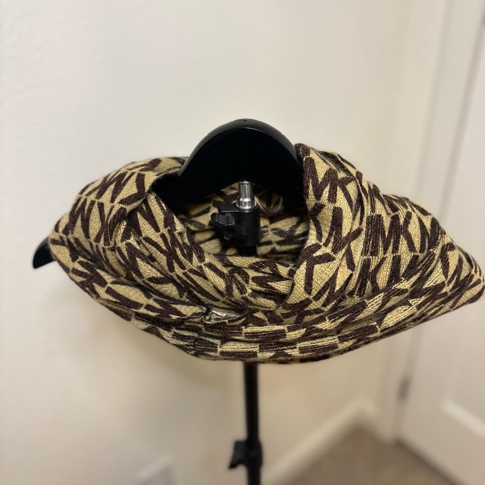 Michael Kors Brown and Tan Logo Scarf